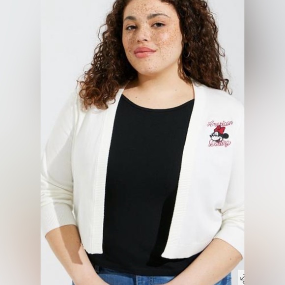 torrid Sweaters - NWT-Torrid/Disney Minnie Mouse Americana 3/4 sleeve shrug sweater size 4X 5X